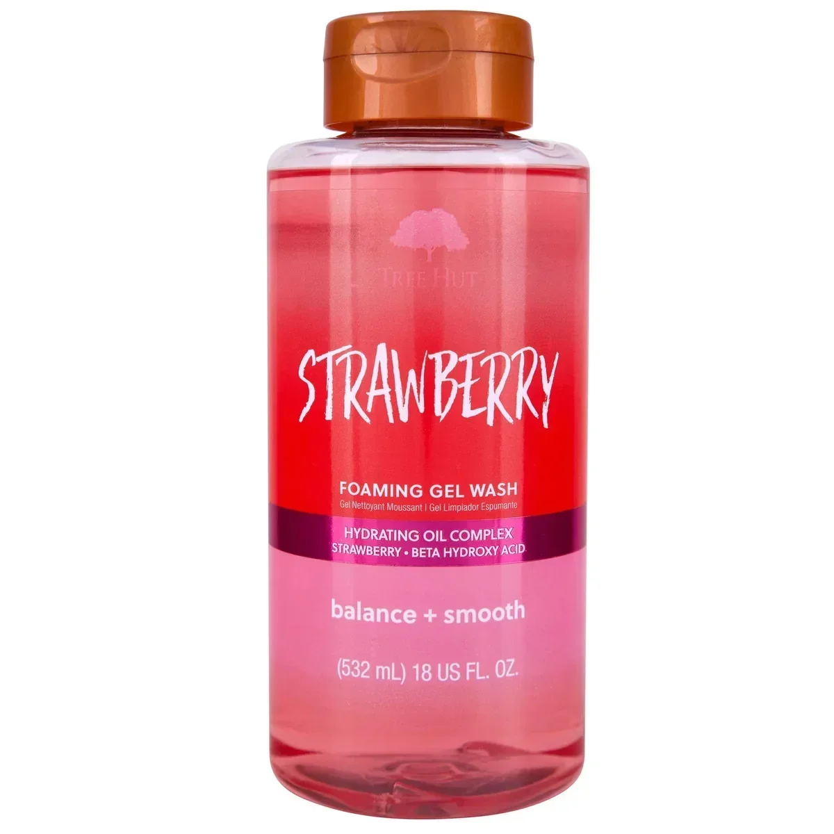 Gel tắm dưỡng thể Tree Hut Strawberry Foaming Gel 532ml size lớn - Ảnh 1