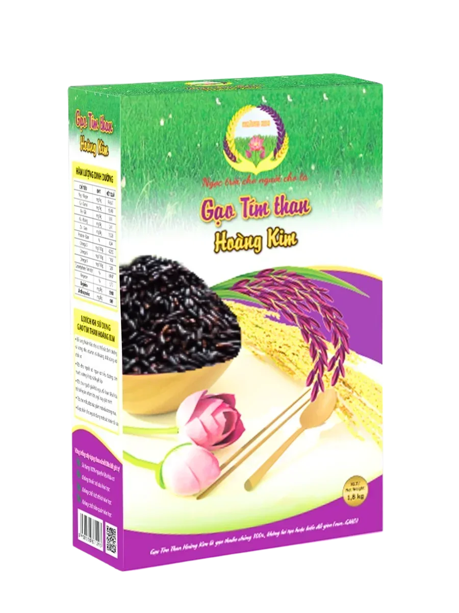 GẠO TÍM THAN HOÀNG KIM (1,8KG/HỘP) - Ảnh 1