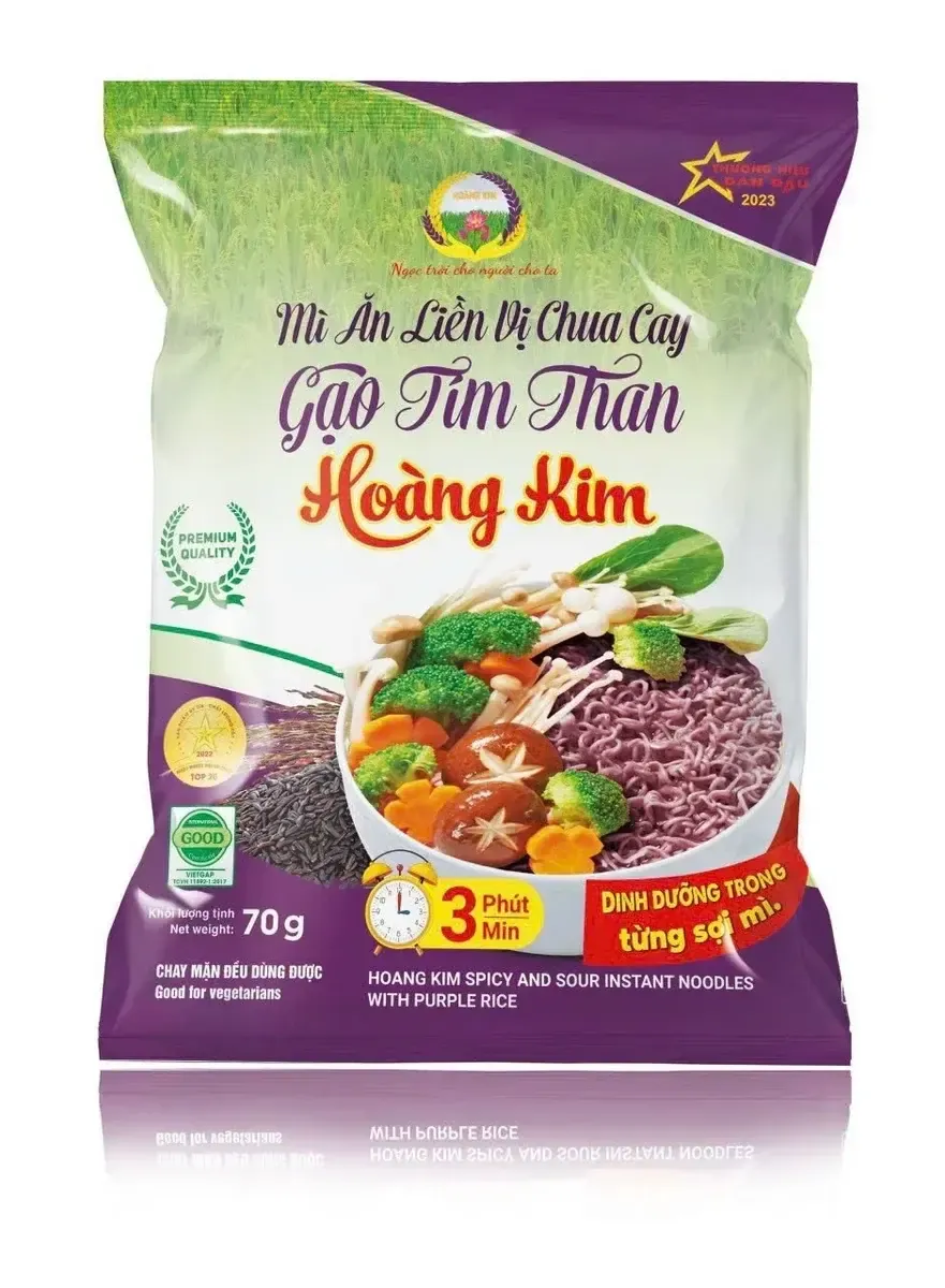 MÌ ĂN LIỀN VỊ CHUA CAY GẠO TÍM THAN - Ảnh 1