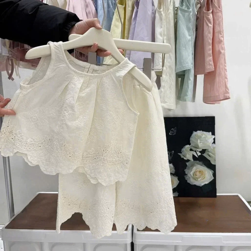 Set Bộ Bé Gái Tiểu Thư Ren Mềm Mại, Thoáng Khí Sang Trọng - Ảnh 4