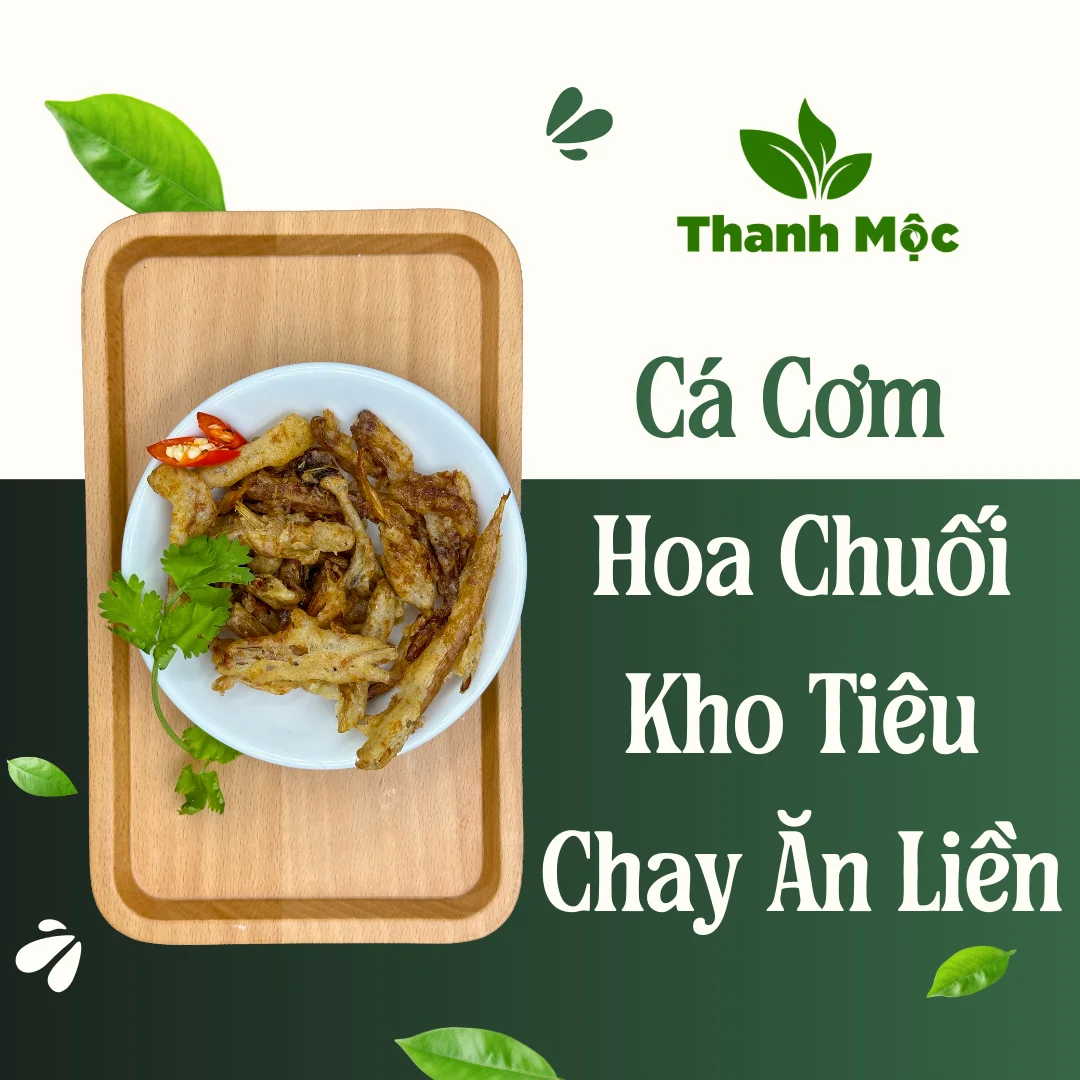 Cá Cơm Hoa Chuối Kho Tiêu Chay Ăn Liền - Ảnh 1