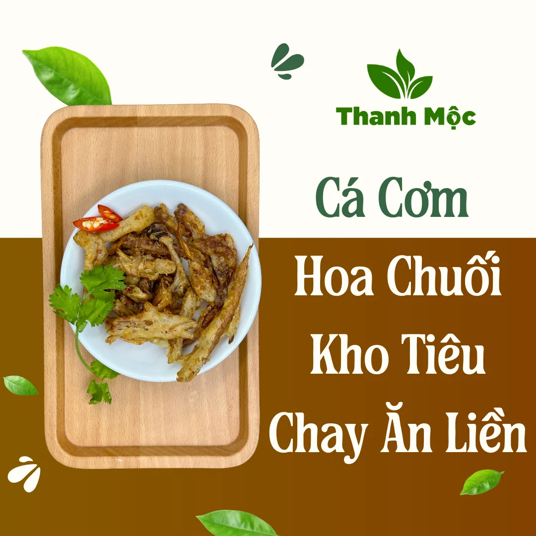 Cá Cơm Hoa Chuối Kho Tiêu Chay Ăn Liền - Ảnh 2